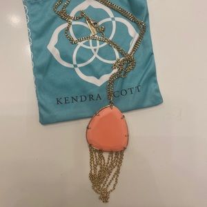 Kendra Scott statement pendant with gold/orange